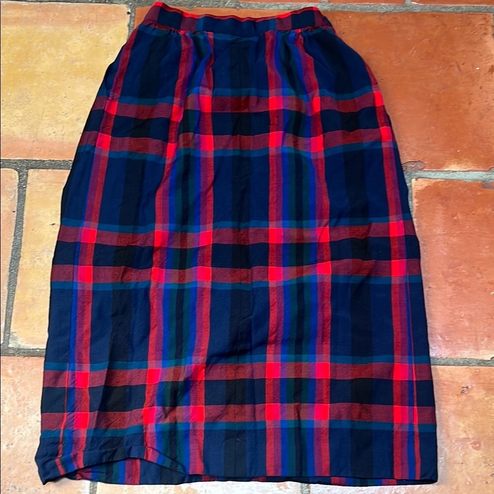 Vintage Pendleton Plaid Women's Skirt - Red and Blue - Picture 5 of 6